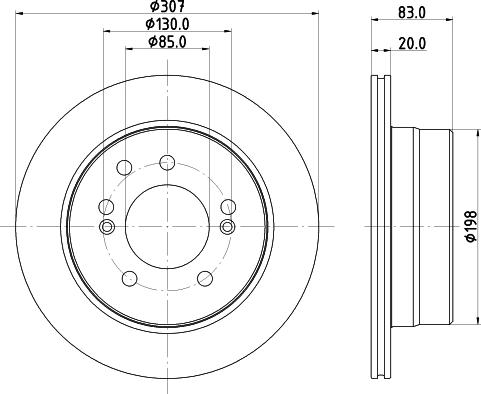 HELLA PAGID 8DD 355 134-921 - Brake Disc autospares.lv