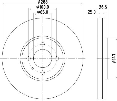 HELLA PAGID 8DD 355 131-991 - Brake Disc autospares.lv