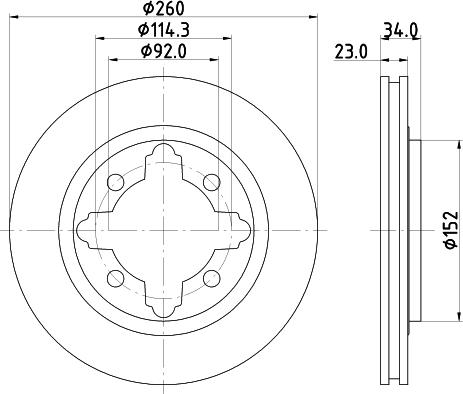 HELLA PAGID 8DD 355 133-891 - Brake Disc autospares.lv