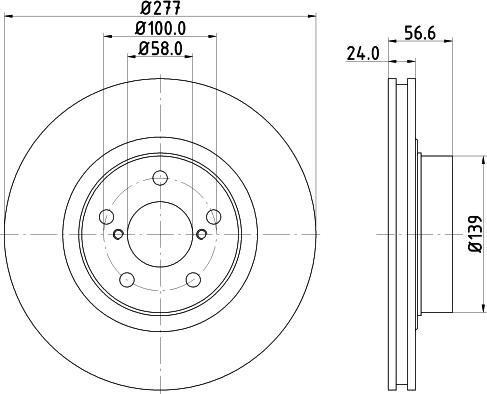 HELLA PAGID 8DD 355 129-421 - Brake Disc autospares.lv