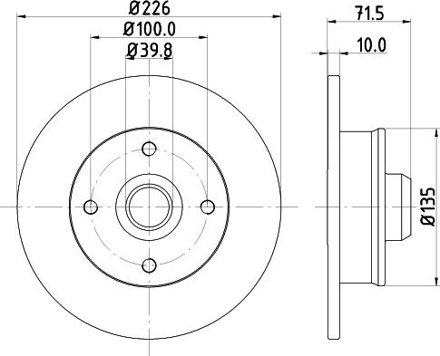 HELLA PAGID 8DD 355 124-581 - Brake Disc autospares.lv