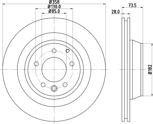 HELLA PAGID 8DD 355 124-361 - Brake Disc autospares.lv