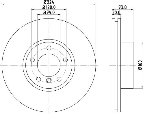 HELLA PAGID 8DD 355 124-301 - Brake Disc autospares.lv