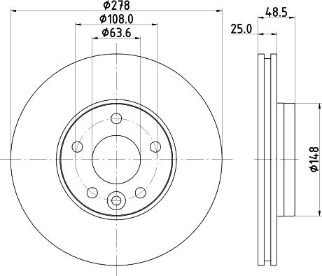 HELLA PAGID 8DD 355 126-561 - Brake Disc autospares.lv