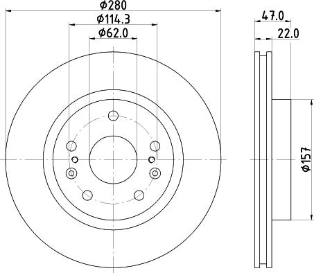 HELLA PAGID 8DD 355 120-521 - Brake Disc autospares.lv