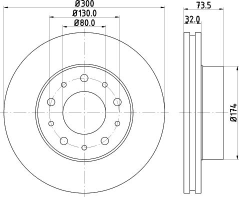 HELLA PAGID 8DD 355 123-901 - Brake Disc autospares.lv