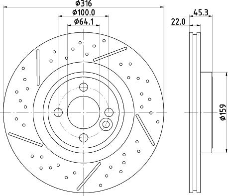 HELLA PAGID 8DD 355 123-471 - Brake Disc autospares.lv