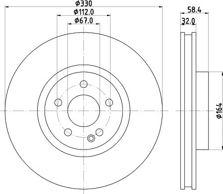 HELLA PAGID 8DD 355 123-501 - Brake Disc autospares.lv