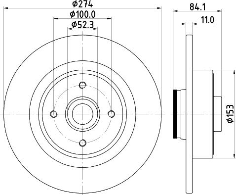 HELLA PAGID 8DD 355 123-331 - Brake Disc autospares.lv