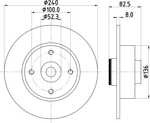 HELLA PAGID 8DD 355 123-241 - Brake Disc autospares.lv