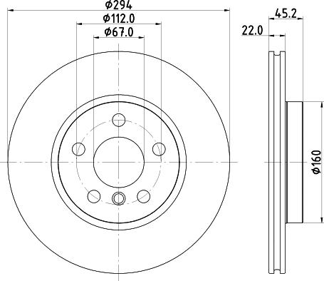 HELLA PAGID 8DD 355 122-651 - Brake Disc autospares.lv