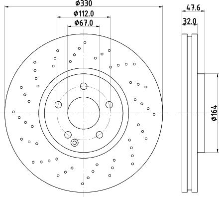 HELLA PAGID 8DD 355 122-682 - Brake Disc autospares.lv