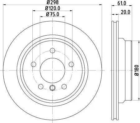 HELLA PAGID 8DD 355 122-111 - Brake Disc autospares.lv