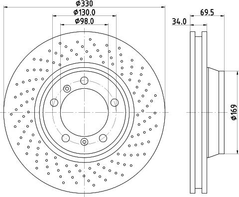 HELLA PAGID 8DD 355 128-571 - Brake Disc autospares.lv