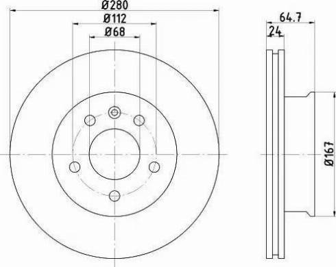 HELLA PAGID 8DD 355 102-631 - Brake Disc autospares.lv