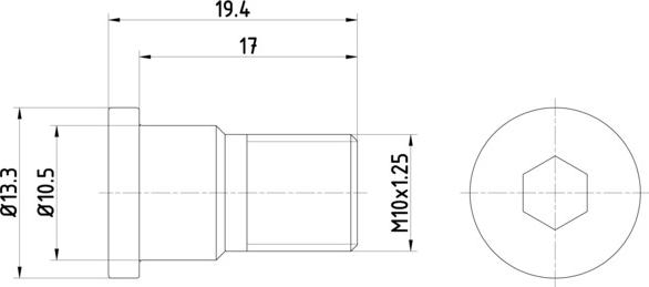 HELLA PAGID 8DZ 355 209-071 - Bolt, brake disc autospares.lv