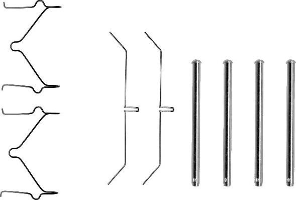 HELLA PAGID 8DZ 355 202-361 - Accessory Kit for disc brake Pads autospares.lv