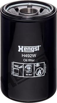 Hengst Filter H492W - Oil Filter autospares.lv