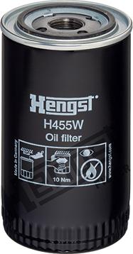 Hengst Filter H455W - Oil Filter autospares.lv