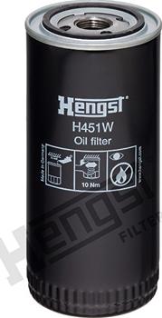 Hengst Filter H451W - Oil Filter autospares.lv