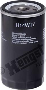 Hengst Filter H14W17 - Oil Filter autospares.lv