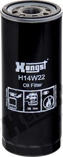 Hengst Filter H14W22 - Oil Filter autospares.lv