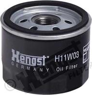 Hengst Filter H11W03 - Oil Filter autospares.lv