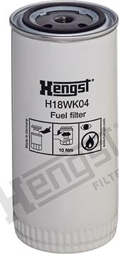 Hengst Filter H18WK04 - Fuel filter autospares.lv
