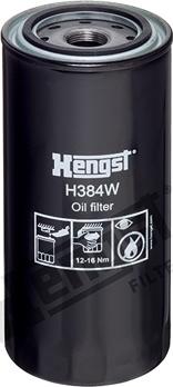 Hengst Filter H384W - Oil Filter autospares.lv