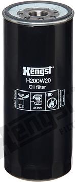 Hengst Filter H200W20 - Oil Filter autospares.lv