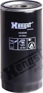 Hengst Filter H230W - Oil Filter autospares.lv