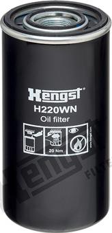 Hengst Filter H220WN - Oil Filter autospares.lv