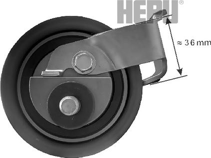 Hepu 14-0079 - Tensioner Pulley, timing belt autospares.lv