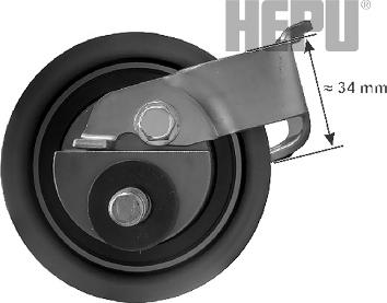 Hepu 14-0748 - Tensioner Pulley, timing belt autospares.lv