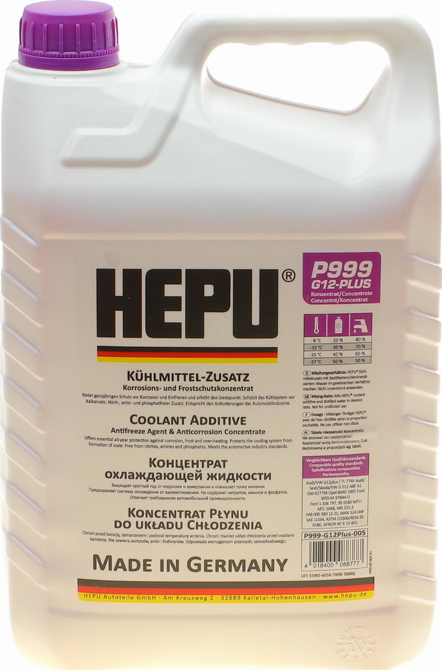 Hepu P999-G12PLUS-005 - Antifreeze autospares.lv