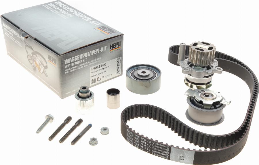 Hepu PK05691 - Water Pump & Timing Belt Set autospares.lv