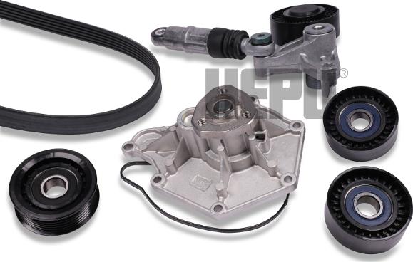 Hepu PK05821 - Water Pump + V-Ribbed Belt Set autospares.lv