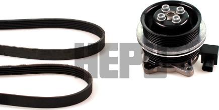 Hepu PK06511 - Water Pump + V-Ribbed Belt Set autospares.lv