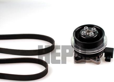 Hepu PK06700 - Water Pump + V-Ribbed Belt Set autospares.lv