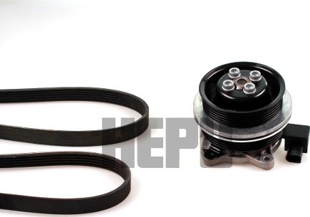 Hepu PK06701 - Water Pump + V-Ribbed Belt Set autospares.lv