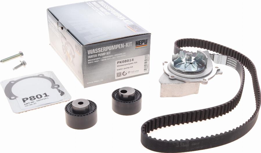 Hepu PK08014 - Water Pump & Timing Belt Set autospares.lv