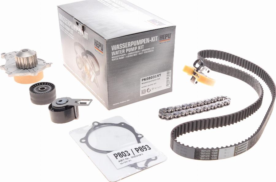 Hepu PK08031XT - Water Pump & Timing Belt Set autospares.lv