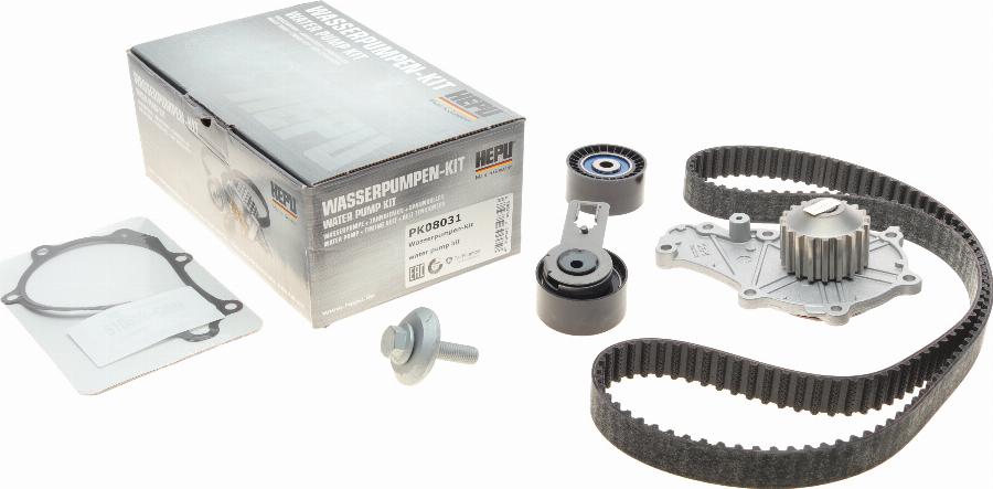 Hepu PK08031 - Water Pump & Timing Belt Set autospares.lv