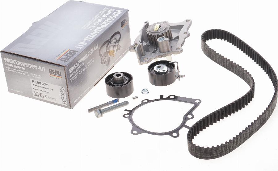 Hepu PK08070 - Water Pump & Timing Belt Set autospares.lv