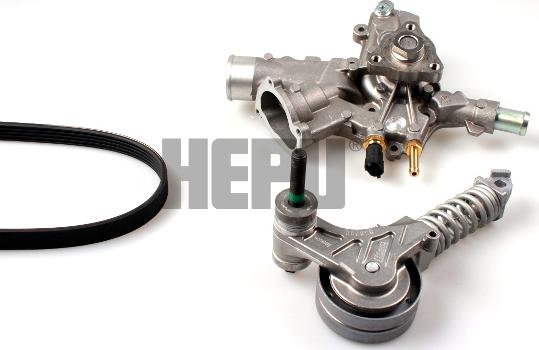 Hepu PK03340 - Water Pump + V-Ribbed Belt Set autospares.lv