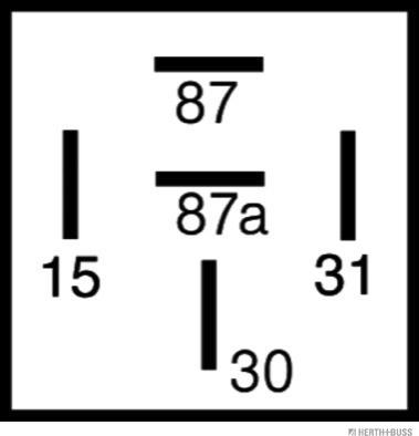 Herth+Buss Elparts 75898211 - Relay, rear windscreen heating autospares.lv