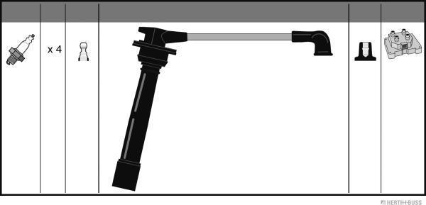 Herth+Buss Jakoparts J5380521 - Ignition Cable Kit autospares.lv