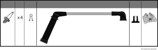 Herth+Buss Jakoparts J5380522 - Ignition Cable Kit autospares.lv