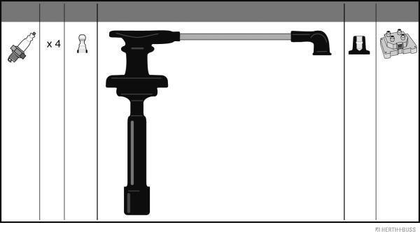 Herth+Buss Jakoparts J5381006 - Ignition Cable Kit autospares.lv