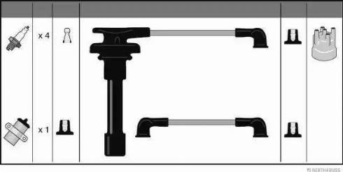 Herth+Buss Jakoparts J5381003 - Ignition Cable Kit autospares.lv